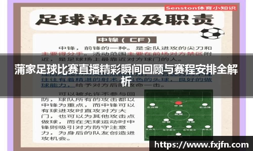 蒲家足球比赛直播精彩瞬间回顾与赛程安排全解析